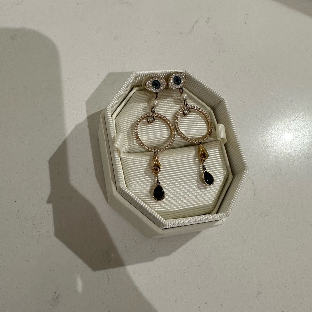 Swarovski evil eye set